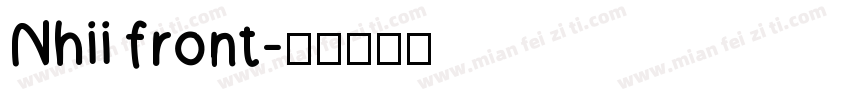 Nhii front字体转换